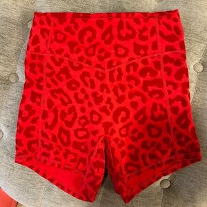 Vitality velvet animal print shorts